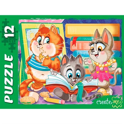 Пазл 12 ЗАБАВНЫЕ КОТИКИ №16 П12-2544 - фото 69896334