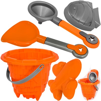 Песочный набор КРОКОТАМ Замок оранжевый 5 предметов ПН-3O /30/ - фото 69896344