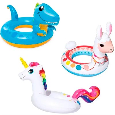 Круг надувной 59221 Животные от 3 до 6 лет 3 вида - фото 69896396