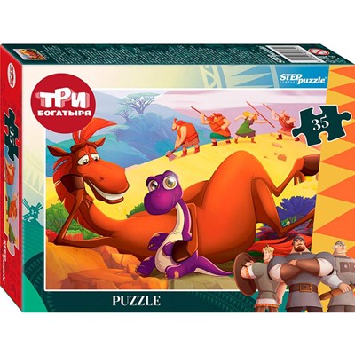 Пазл 35 Три богатыря и Пуп Земли 91471 Степ /9/ - фото 69896530