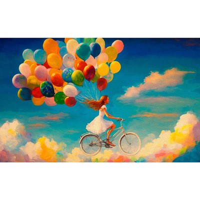 Набор для творчества Роспись по холсту 17х22 см Полёт на воздушных шарах Х-3952 - фото 69896759