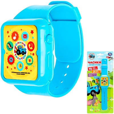 Игрушка на батарейках Часы 15 песен, фраз и звуков СИНИЙ ТРАКТОР Умка HT1379-R1-WOD - фото 69896943