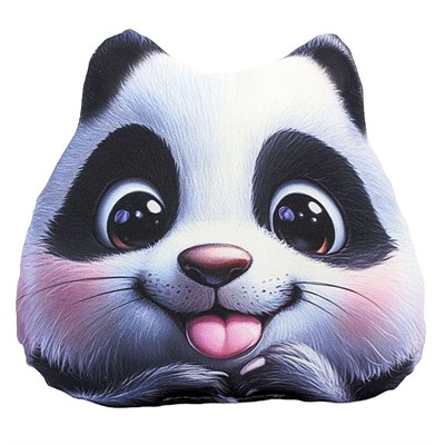 Подушка декоративная мордочка Панда 30 см МТГ01107 Levatoys в пак. - фото 69897149