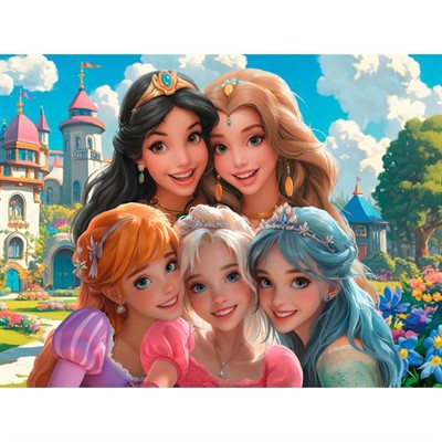 Пазл 260 Селфи красивых принцесс УК260-1994 - фото 69897434