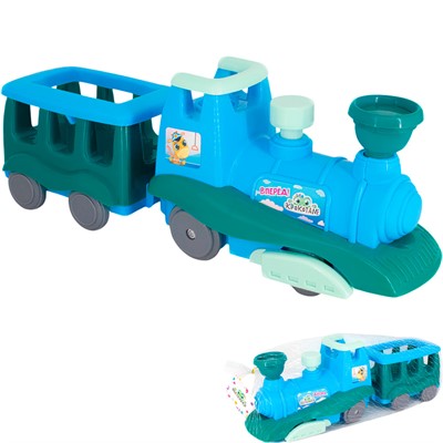 Паровоз КРОКОТАМ сине-зеленый ПД-7150 /15/ - фото 69897565