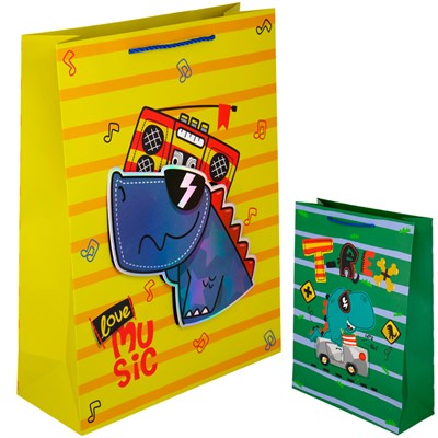 Пакет 31х40х12см 3D динозавр цвета в ассорт. 141V-881 - фото 69897830