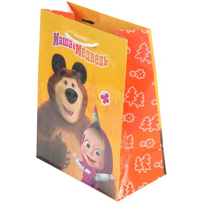 Пакет Чудо праздник глянцевый Маша и Медведь m PM-127511-MB - фото 69898027