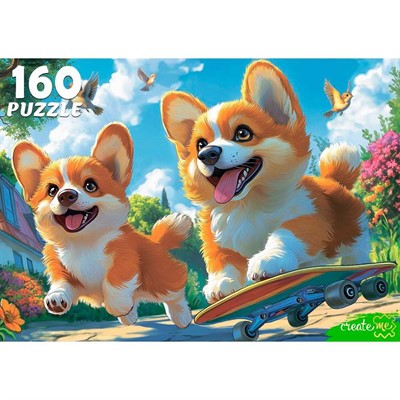 Пазл 160 Веселые щенки Корги Ф160-0181 - фото 69898225