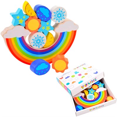 Деревянный Балансир Радуга 11дет. 1-09 - фото 69898335