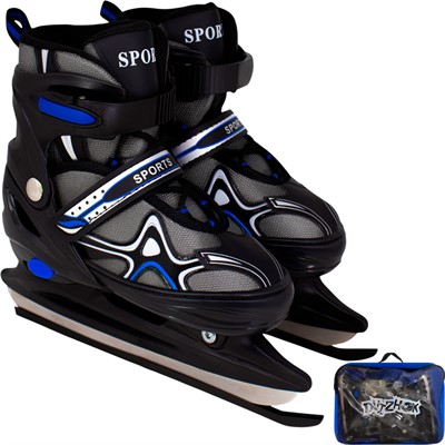 Коньки раздвижные рM: 34-37 черные 141V-553 - фото 69898368