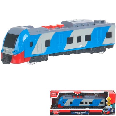 Модель ELTRAINLAST-20PL-BUGY Скоростной поезд 20 см,3 кноп, синий Технопарк  в кор. - фото 69898588