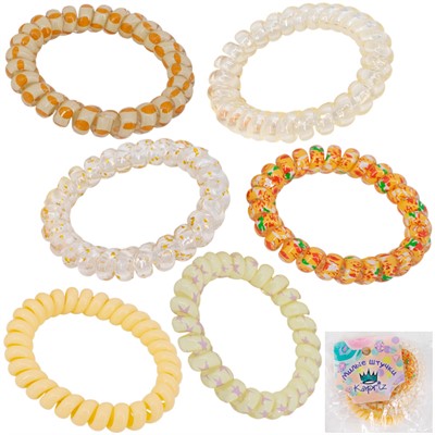 Набор резинок для волос FG250327847C Miss Kapriz 6 шт в упак. - фото 69898770