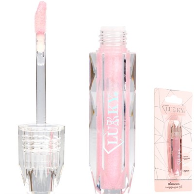 Глазурь для губ с ароматом клубники,цвет розовый,2,5 мл Т26487 - фото 69898948