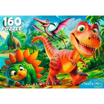 Пазл 160 Дружные динозавры ПУ160-8259 - фото 69898980