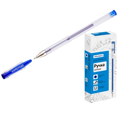 Ручка гелевая синяя OfficeSpace 0,5мм GPA100/BU_1714 - фото 69899022