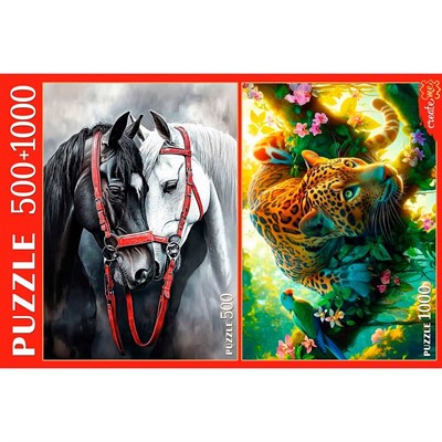 Пазл 2 в 1 500+1000 Любимые животные П500-1000-8814 - фото 69899107