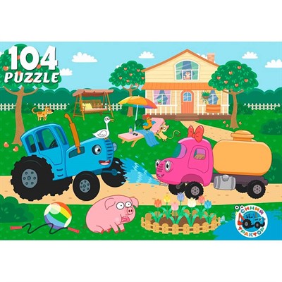 Пазл 104 Синий трактор ПУ104-2903 - фото 69899116