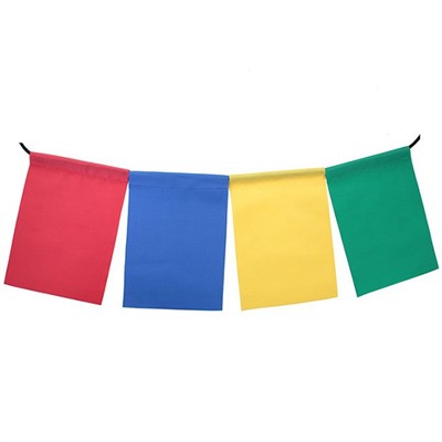 Флажки на шнуре 2,5м 12шт прямоугольные 12*16 ИИ03 - фото 69899323