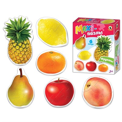 Пазлы MAXI Фрукты в коробке 02543 - фото 69899343