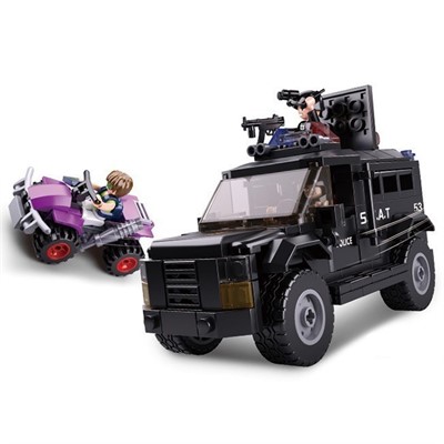 Конструктор Полиция 38-0653 Техника 293 дет. в коробке - фото 69899357