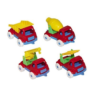 Набор машинок №6 Самосвал+Пожарная+Кран+Бетономешалка И-5682 - фото 69899557