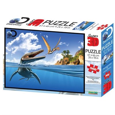 Пазл 3D 500 дет. Плезиоплевродон и орнитохейрус 10332 - фото 69899577