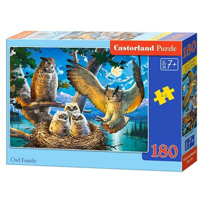Пазл 180 Совиное семейство В1-018437 Castor Land - фото 69899649