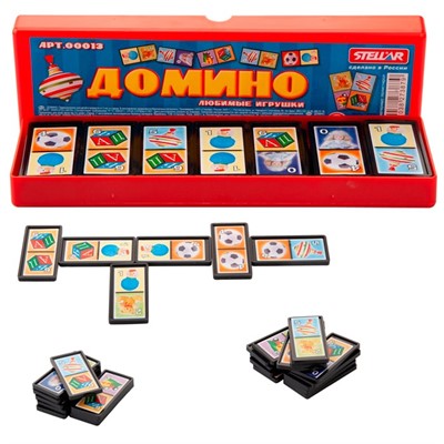 Домино Любимые игрушки футляр 00013 /28/ - фото 69899954