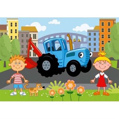 Пазл 15 Макси Синий трактор №7 ПУ15-1775 - фото 69900405