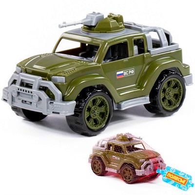 Автомобиль джип военный Легионер-мини с 1-м пулемётом в сетке 83630 П-Е /15/ - фото 69900406