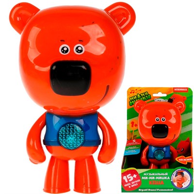Игрушка на батарейках Кеша МиМиМишки 15 песен и фраз, сказка из м/ф, лапки-трещотки, свет. Умка HT872-R - фото 69900575