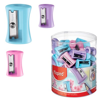 Точилка пластик Maped Vivo Pastel 1 отверстие, без контейнера ассорти 301881 - фото 69900795