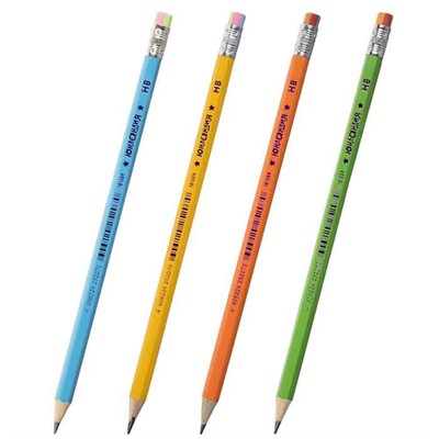 Карандаш ч/гр НВ с ластиком Неончики ЮНЛАНДИЯ 181859 - фото 69900798