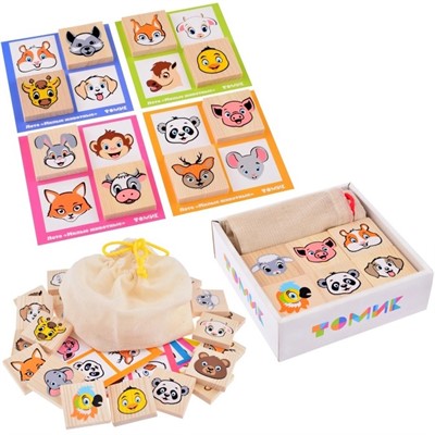 Деревянное Лото Животные 24 дет. 1-76 - фото 69901004