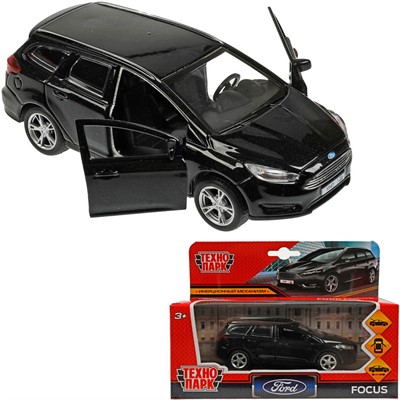 Модель FOCUSSW-12-BK FORD FOCUS TURNIER длина 12 см, двер, баг, инерц, черный Технопарк в коробке /72/ - фото 69901593