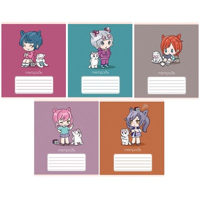 Тетрадь 18 л. клетка Скрепка S Аниме 017469 - фото 69901701