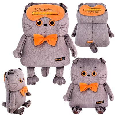 Кот-подушка в маске для сна Kp34-229 - фото 69901820