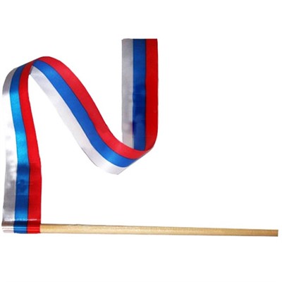 Лента Россия на деревянной палочке 2,5см длина 45см ИИ31 - фото 69901927