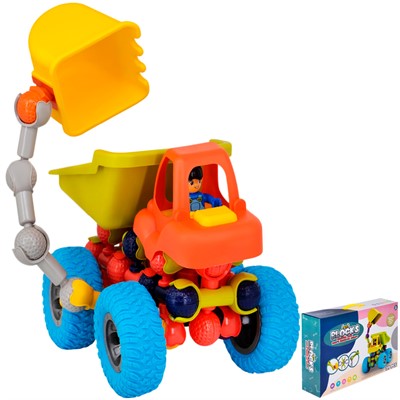 Конструктор 628-5A Строительная техника в коробке - фото 69901987