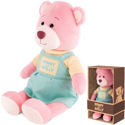 Мишка Молли в Платье-Комбезе 21 см RM-M010-21 Ronny&Molly - фото 69902564