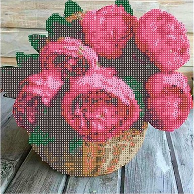 Набор для творчества Алмазная мозаика 5D Букет 30*30 см,без подрамника,частичное заполнение 80881А - фото 69902891