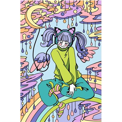 Набор Для Творчества Картина по номерам на подрамнике 20*30см Лунный блюз Рхд-025 Lori - фото 69903076