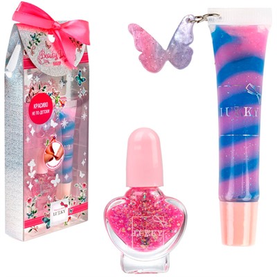 Набор Beauty Duet блеск д.губ и лак д.ногтей, цв.фиолет Т24418 - фото 69903194