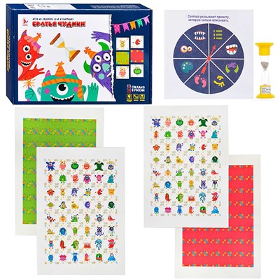 Игра для развития памяти и внимания с карточками Братья чудики Р4088 СТОК - фото 69903204