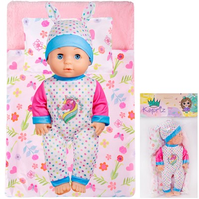 Пупс Miss Kapriz MK2430J-K2 30 см с конвертом и подушечкой в пак. - фото 69904253