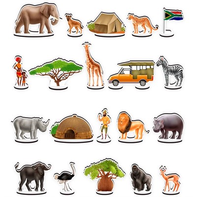 Деревянный Игровой набор Сафари 8837 /28 - фото 69904747