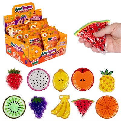 Игрушка антистресс АКВАТУБИКИ перебирайка Фрукты Т25842 1TOY - фото 69904779