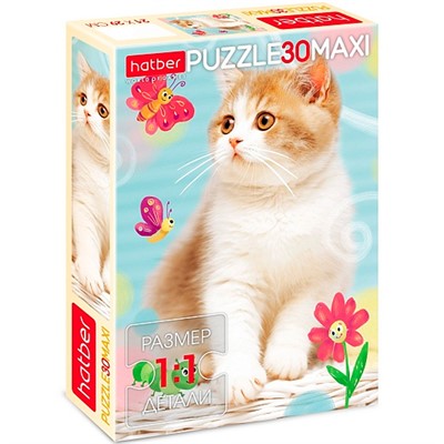 Пазл 30 эл. MAXI Пушистый котик 30ПЗ4_21022 Hatber - фото 69904812