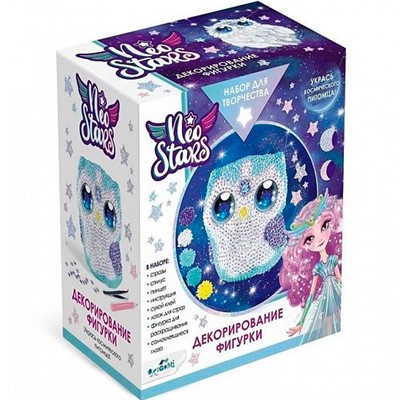 Набор для творчества Neo Stars.Фигурка  для декорирования стразами.Совенок Муни 08207 - фото 69904814
