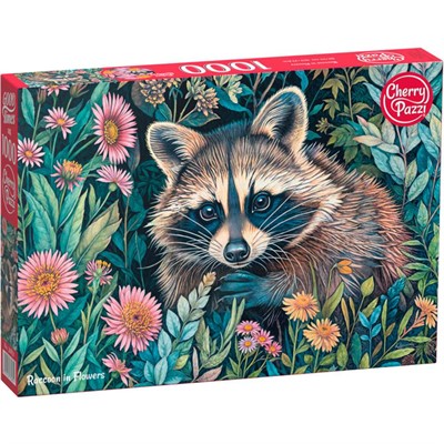 Пазл 1000 Енот в цветах Cherry Pazzi CH30851 - фото 69904874